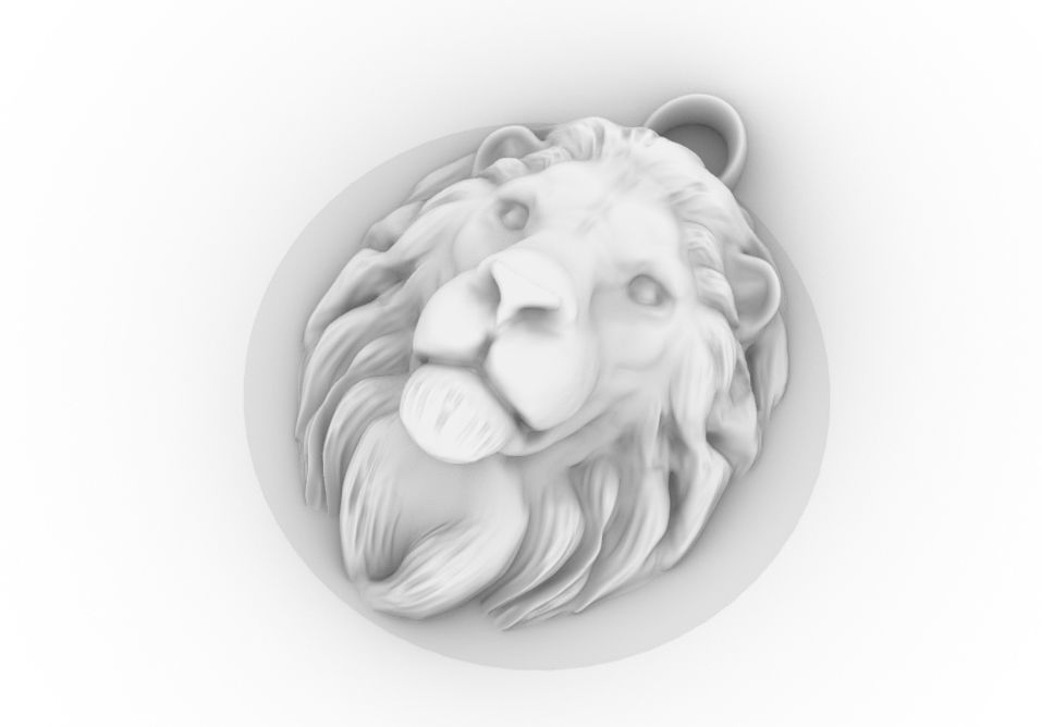Lion pendant Jewel 3D print model 3D print model_4