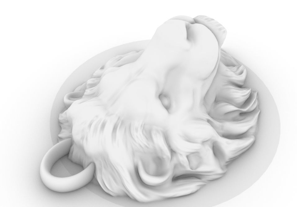 Lion pendant Jewel 3D print model 3D print model_2