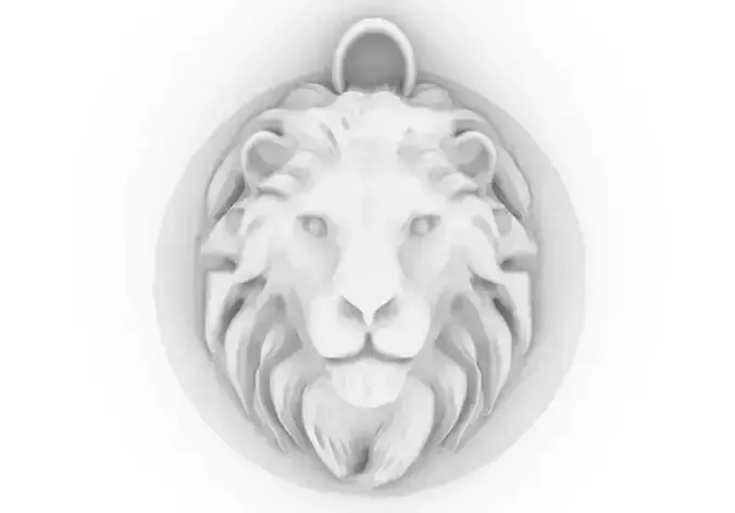 Lion pendant Jewel 3D print model 3D print model