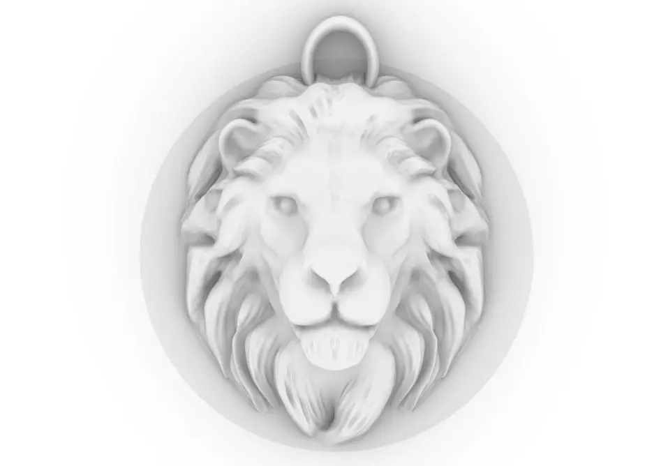 Lion pendant Jewel 3D print model 3D print model_0