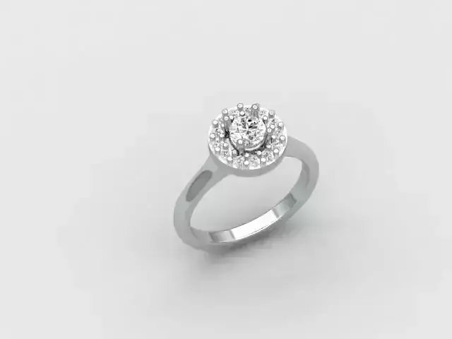 Solitaire Ring with central stone