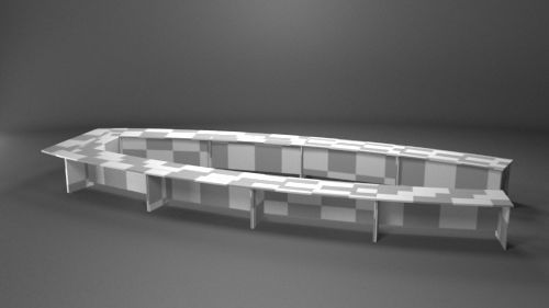 Meeting chair Low-poly 3D model_31