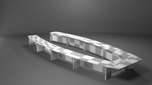 Meeting chair Low-poly 3D model_13