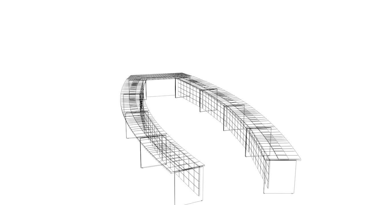 Meeting chair Low-poly 3D model_38