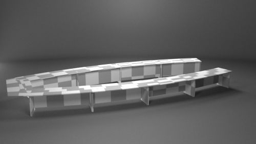 Meeting chair Low-poly 3D model_28