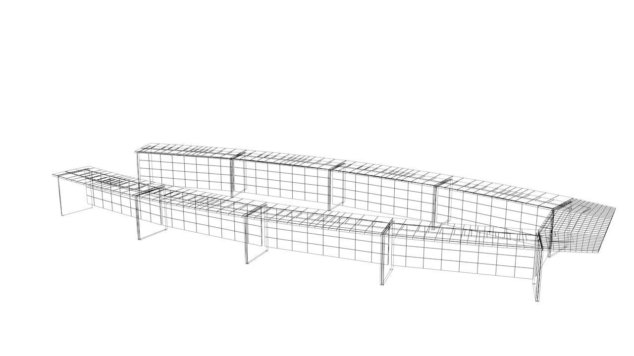 Meeting chair Low-poly 3D model_8