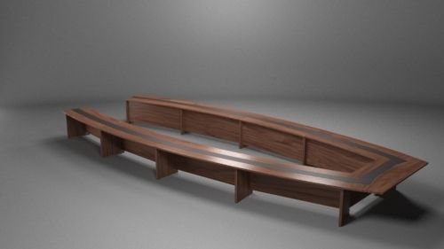 Meeting chair Low-poly 3D model_9