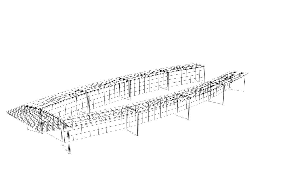 Meeting chair Low-poly 3D model_26