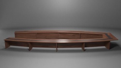 Meeting chair Low-poly 3D model_3