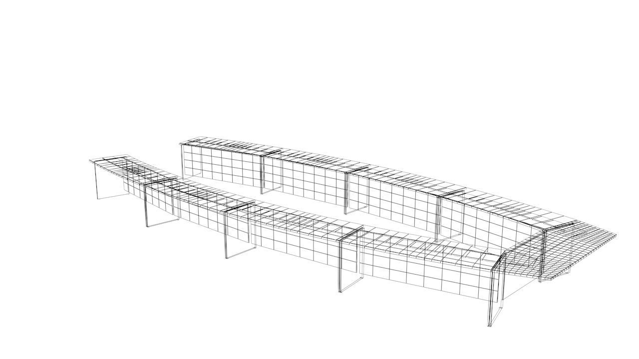 Meeting chair Low-poly 3D model_11