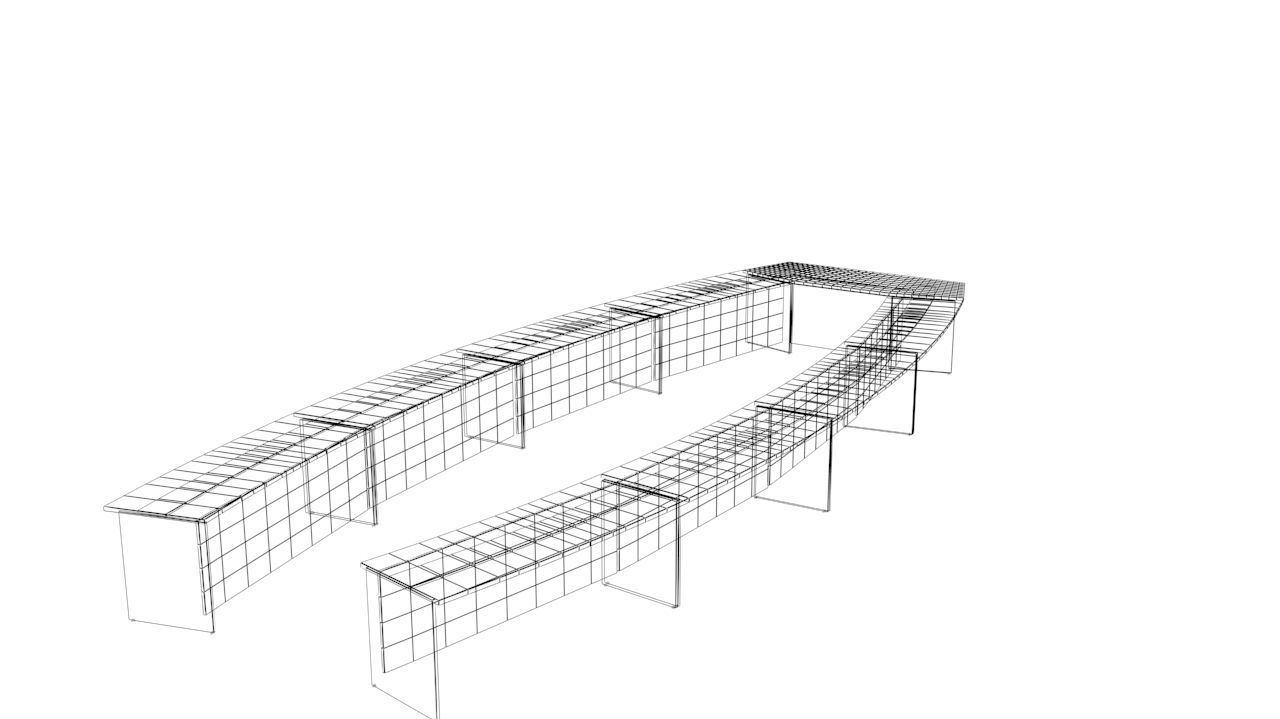 Meeting chair Low-poly 3D model_41