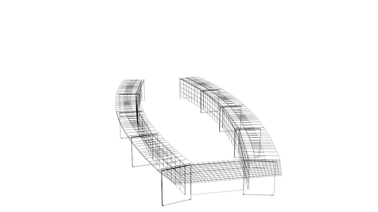 Meeting chair Low-poly 3D model_20