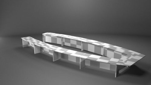 Meeting chair Low-poly 3D model_10