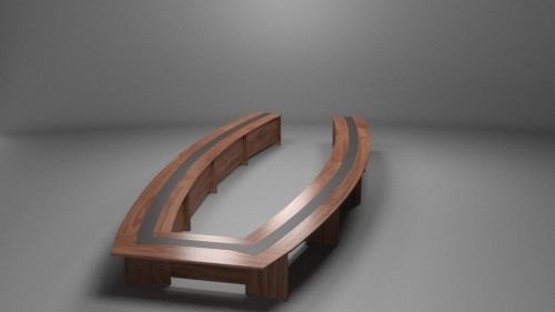 Meeting chair Low-poly 3D model_21