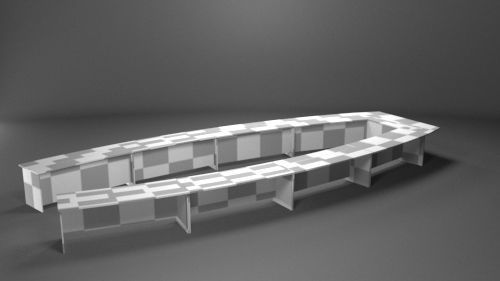 Meeting chair Low-poly 3D model_43