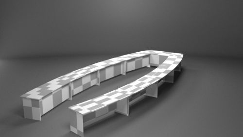 Meeting chair Low-poly 3D model_40