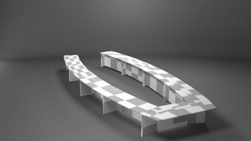 Meeting chair Low-poly 3D model_16