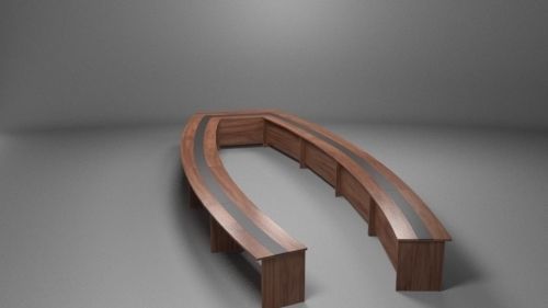 Meeting chair Low-poly 3D model_36