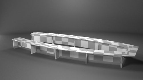 Meeting chair Low-poly 3D model_7