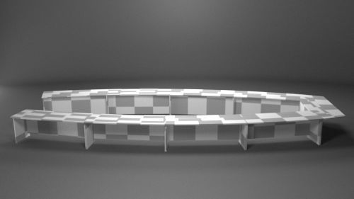 Meeting chair Low-poly 3D model_4