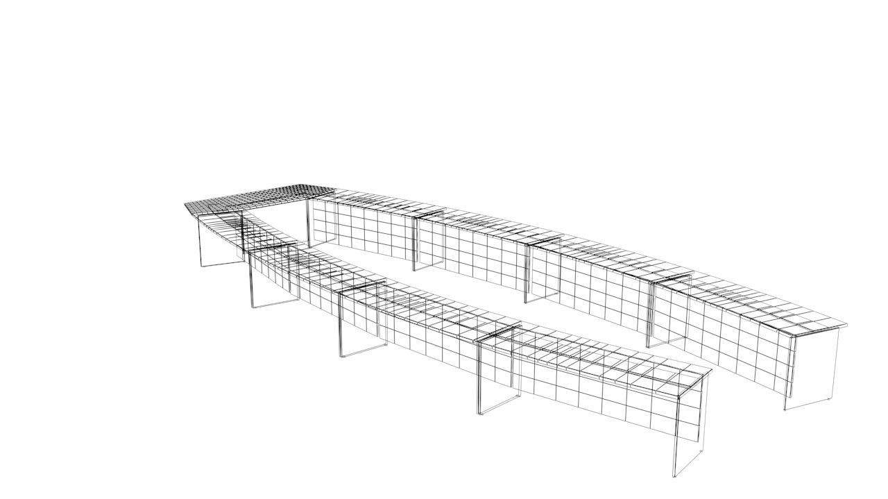 Meeting chair Low-poly 3D model_35