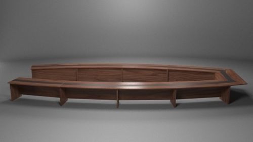 Meeting chair Low-poly 3D model_45