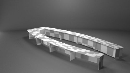 Meeting chair Low-poly 3D model_34