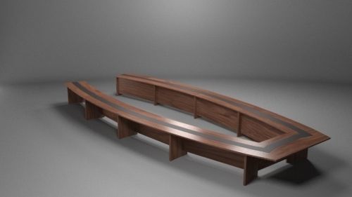 Meeting chair Low-poly 3D model_12