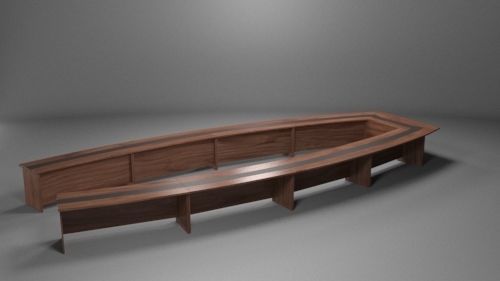 Meeting chair Low-poly 3D model_42