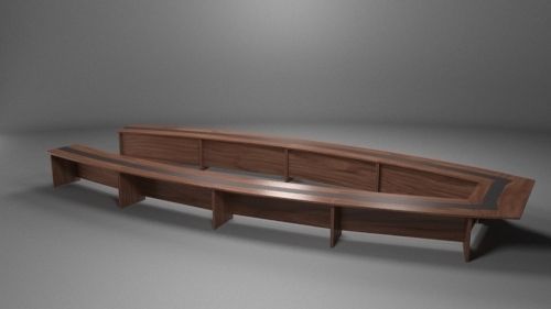 Meeting chair Low-poly 3D model_6