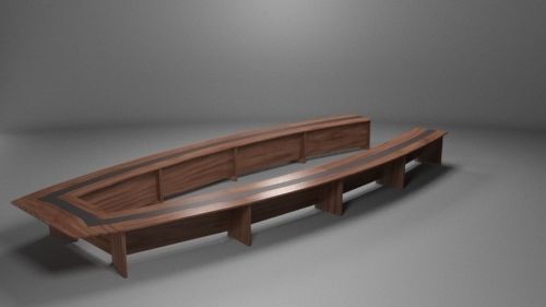 Meeting chair Low-poly 3D model_24