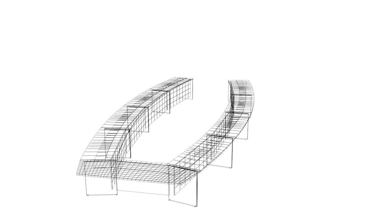 Meeting chair Low-poly 3D model_23