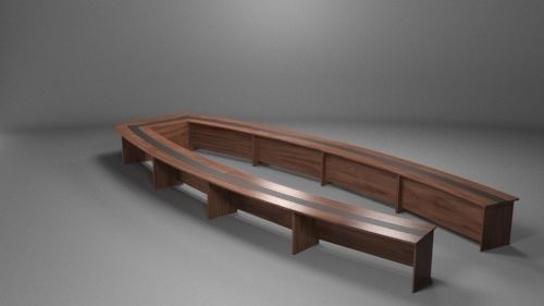 Meeting chair Low-poly 3D model_33