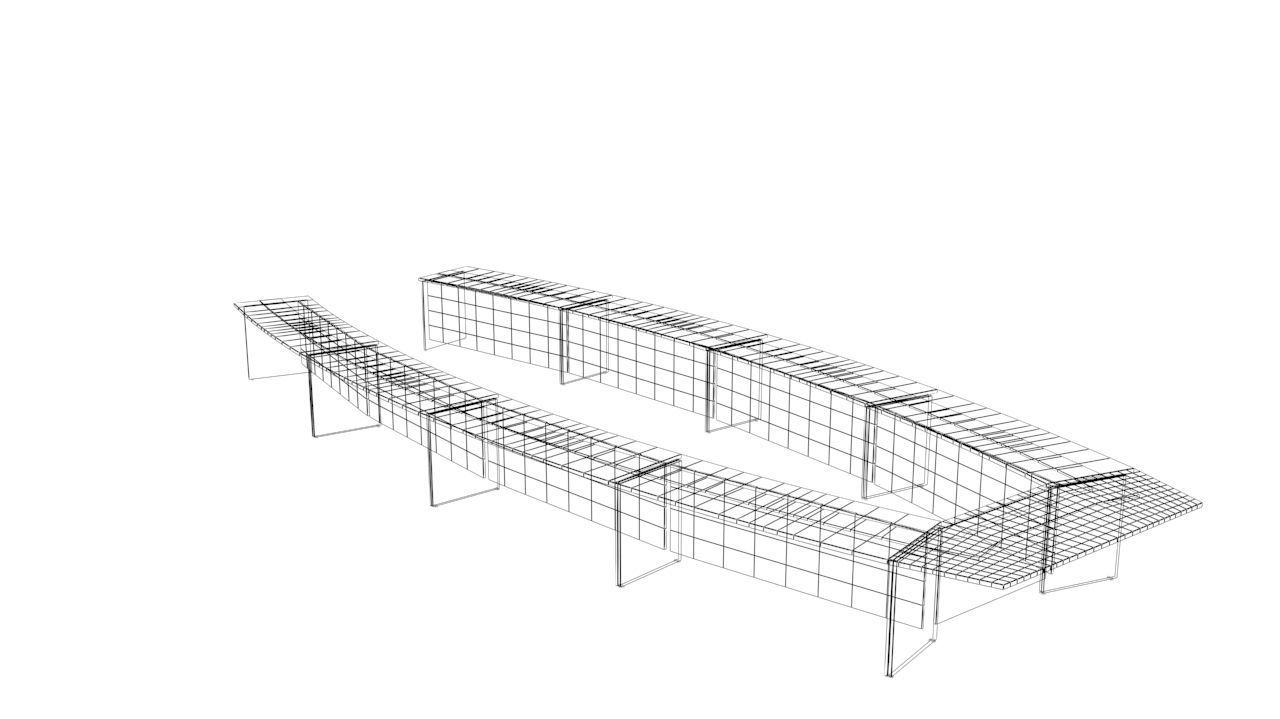 Meeting chair Low-poly 3D model_14