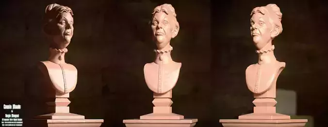 Haunted Mansion Cousin Maude  3D Printable Bust 3D print model
