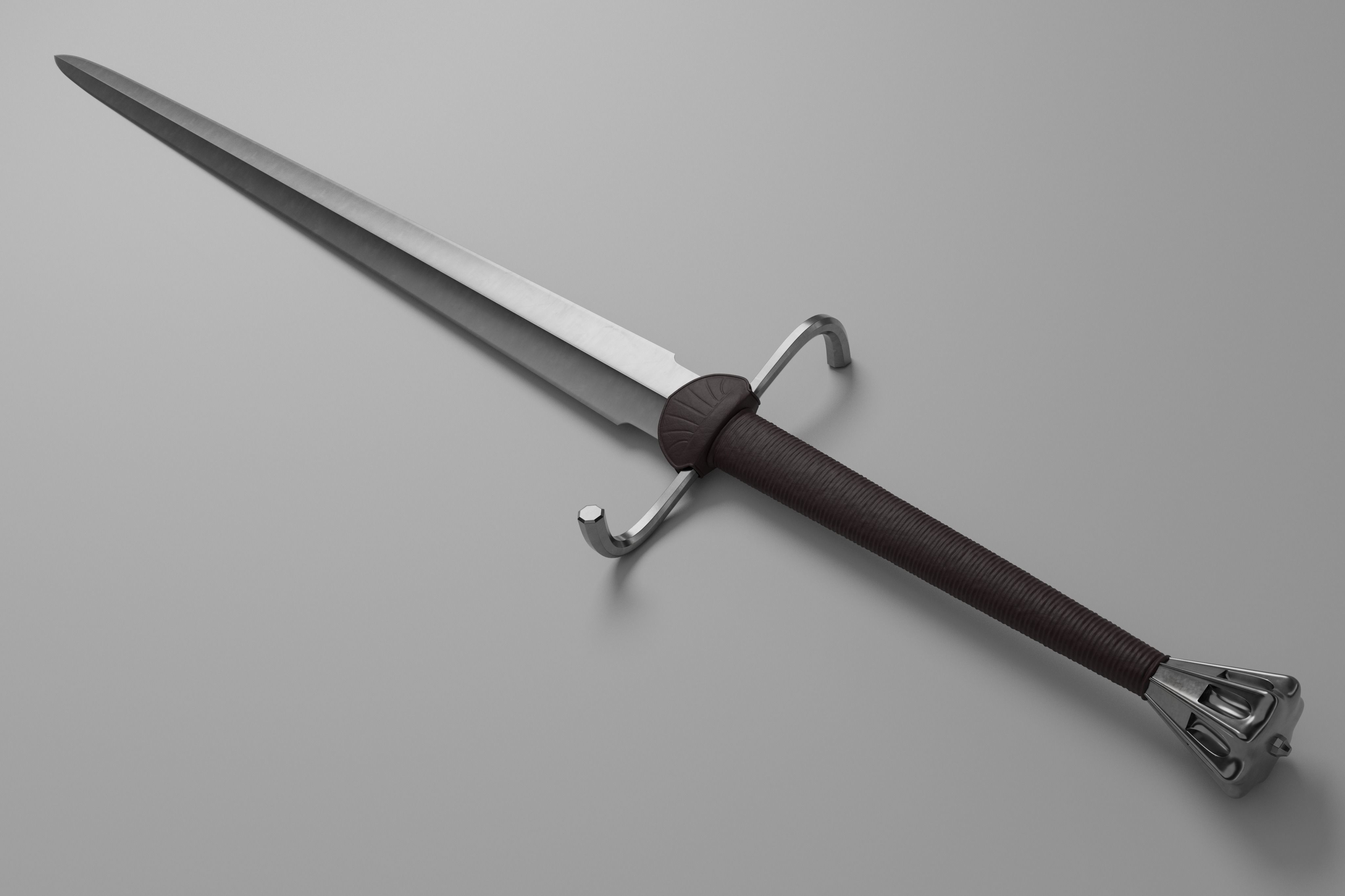 Svante Longsword Low-poly 3D model_2
