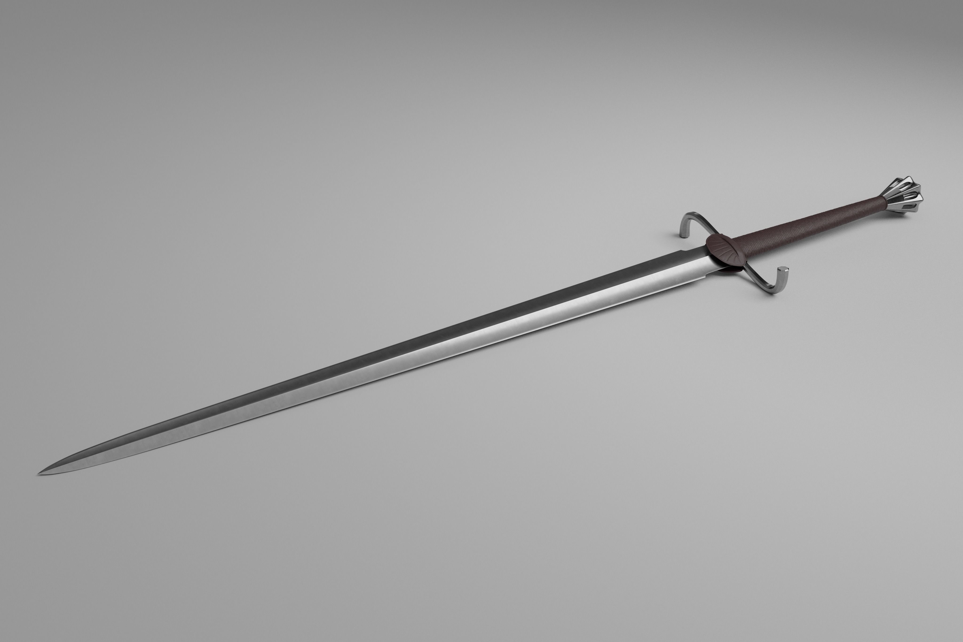 Svante Longsword Low-poly 3D model_5