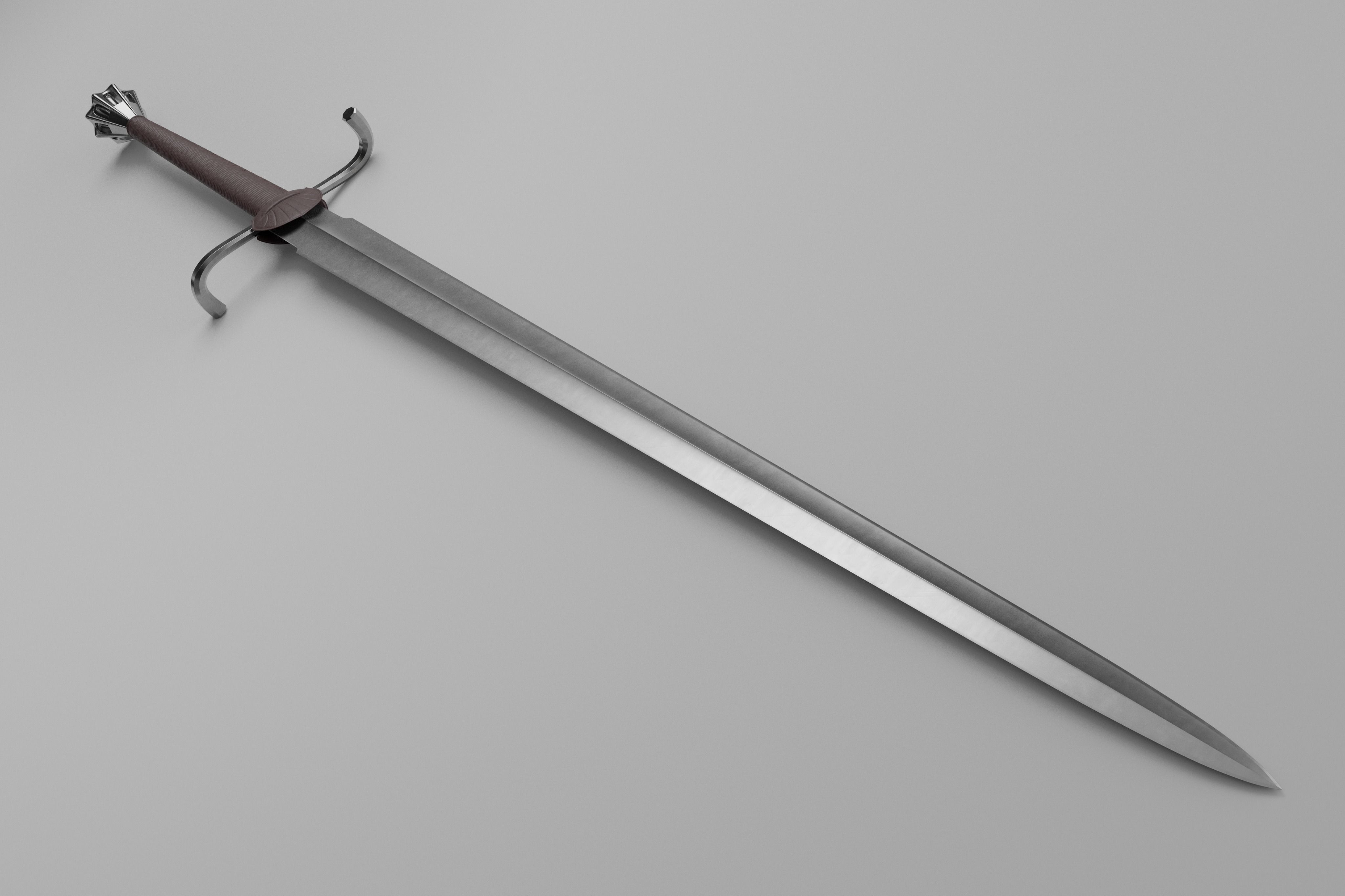 Svante Longsword Low-poly 3D model_6