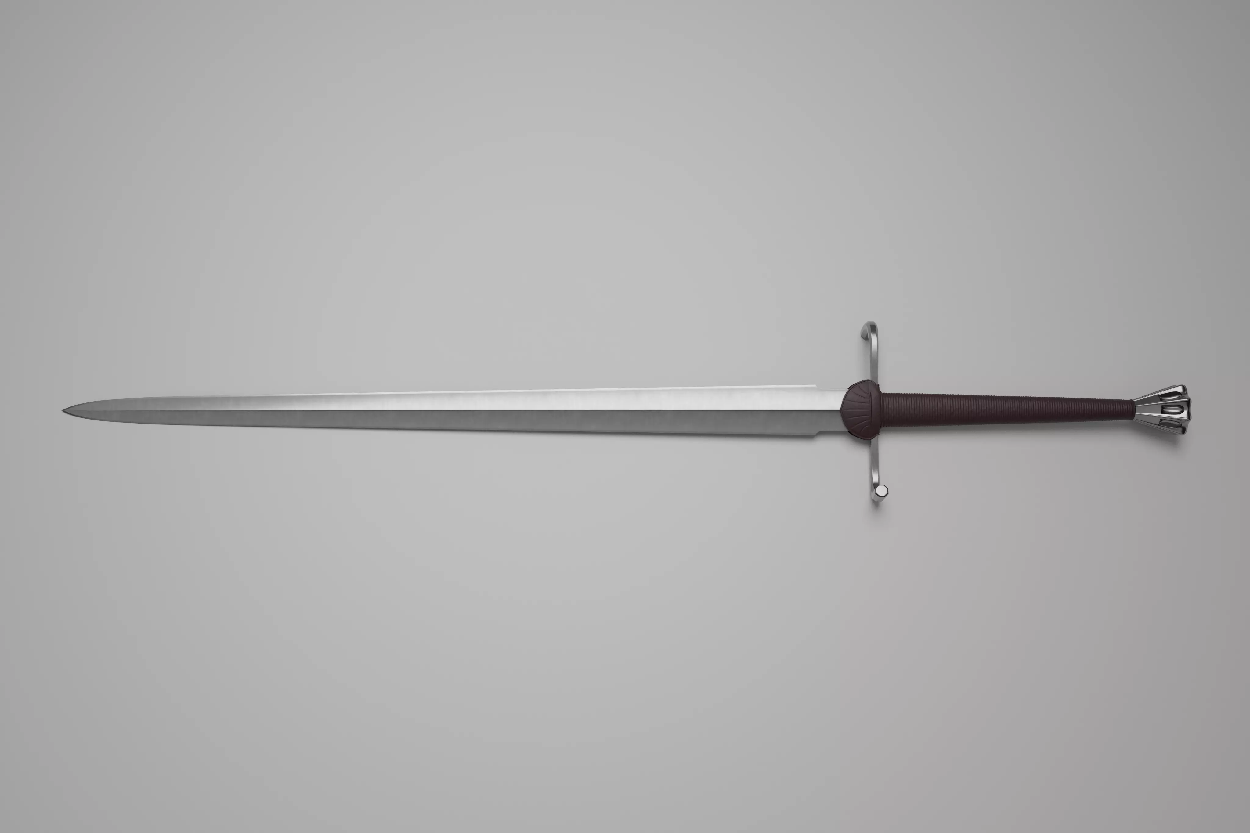 Svante Longsword Low-poly 3D model_0