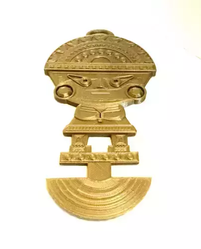 Tumi Ceremonial Knife ancient Peruvian culture of Sican 3D model