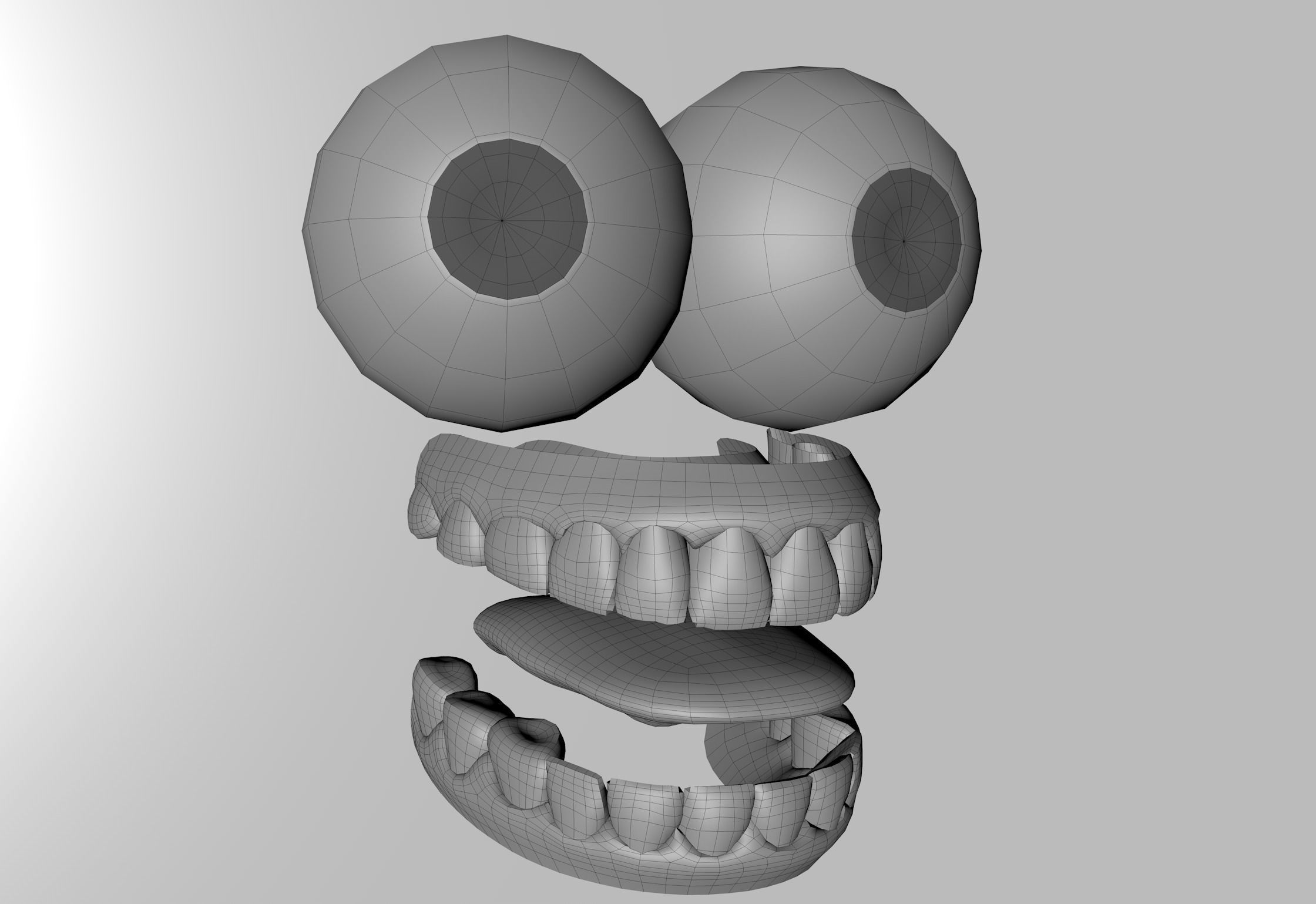 Cartoon Base female Low-poly 3D model_12