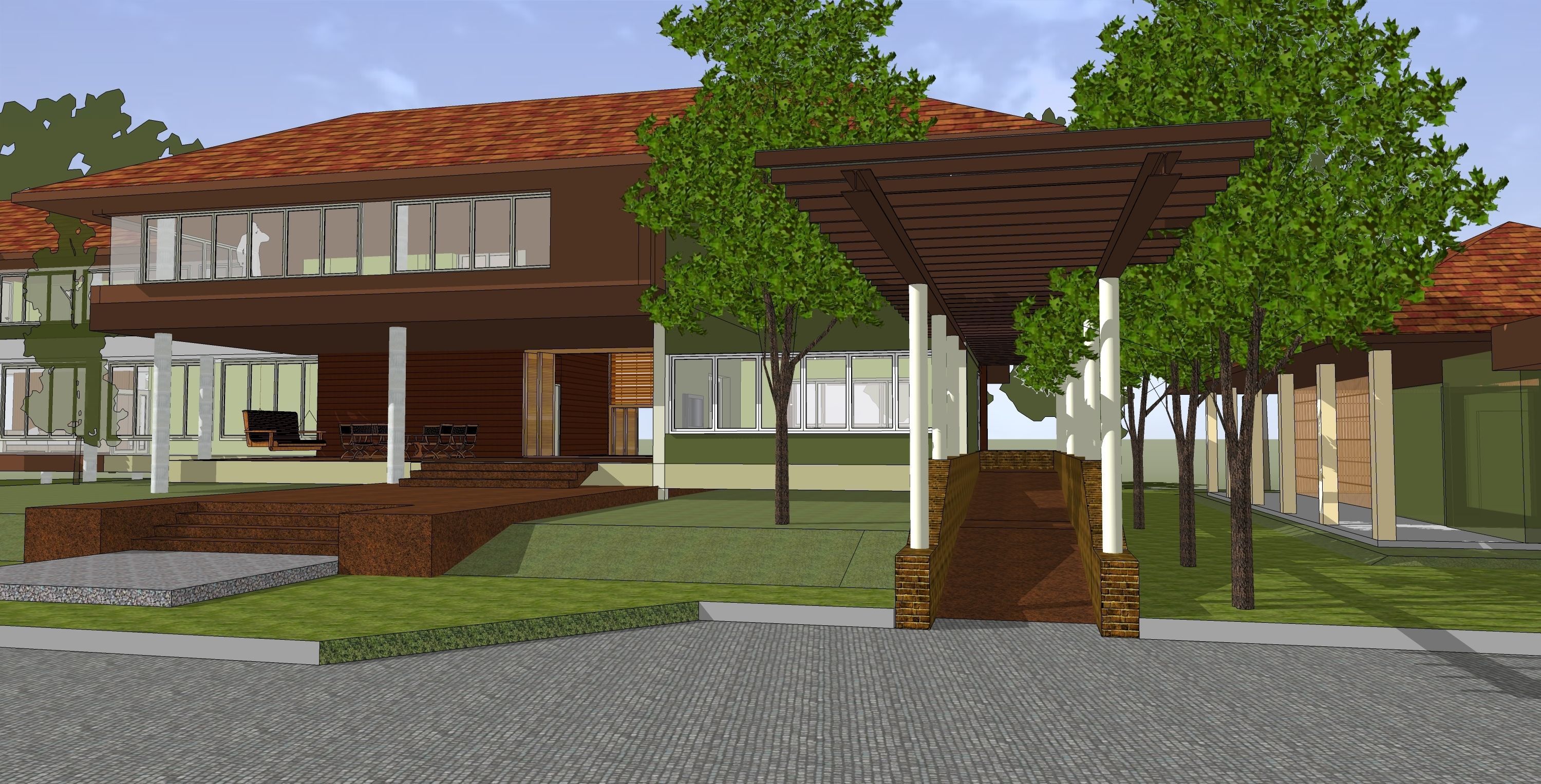 Tropical house 3D model_7