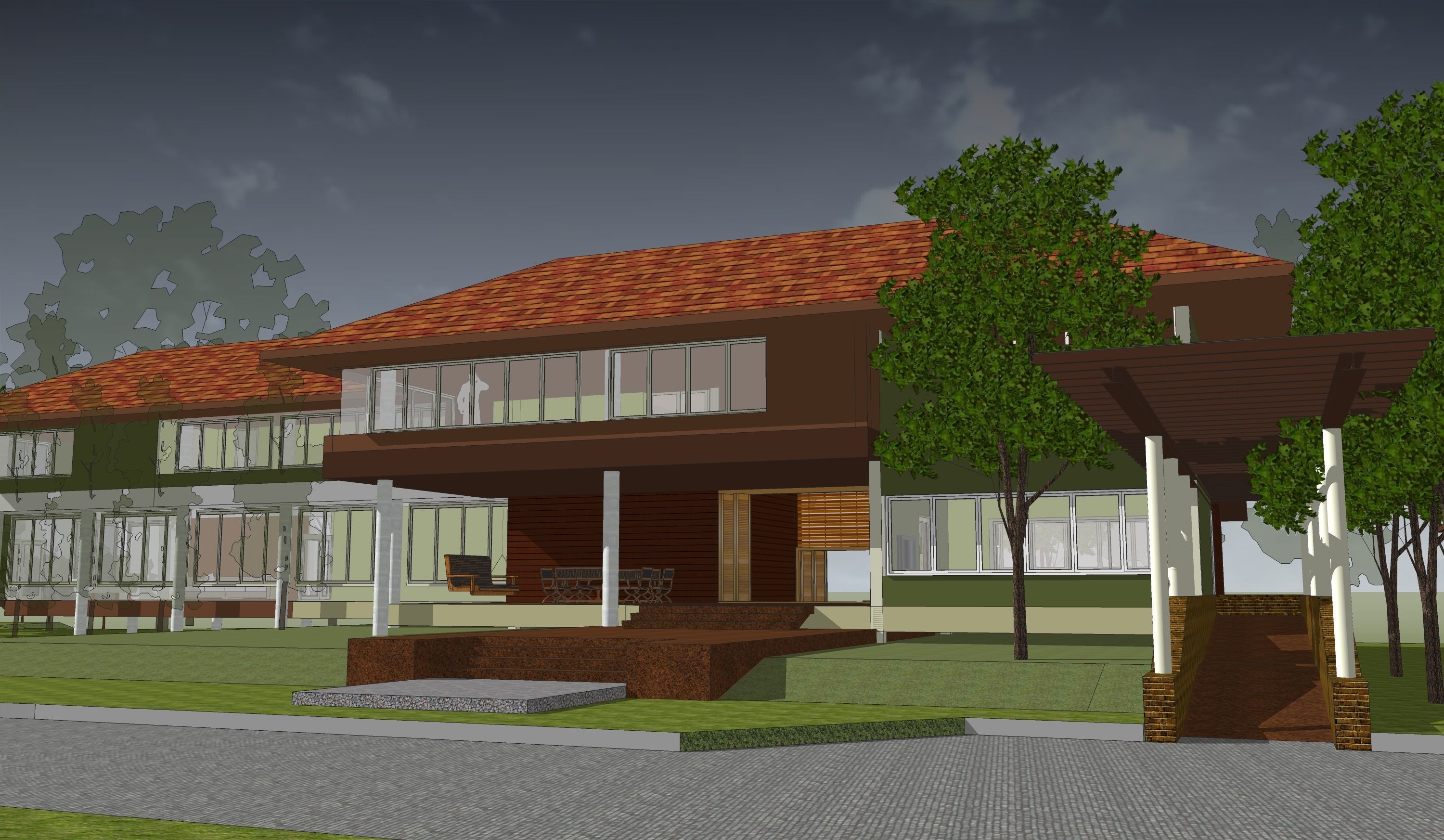 Tropical house 3D model_6