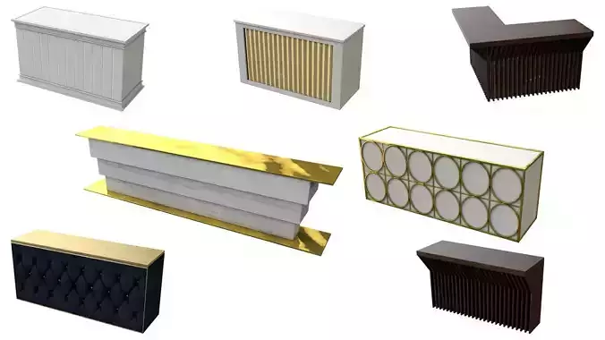 Bar Collection 2 l-shaped reception desk