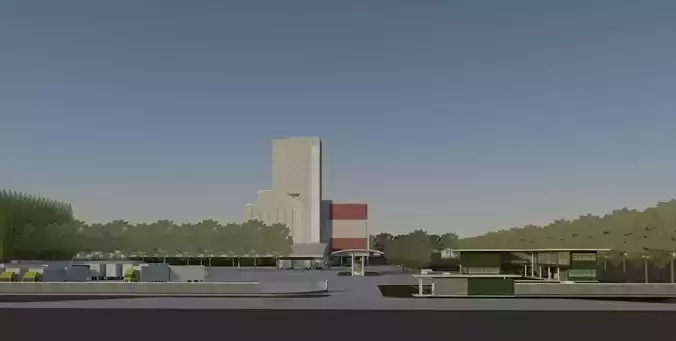 Layout for Cement plant -02 3D model