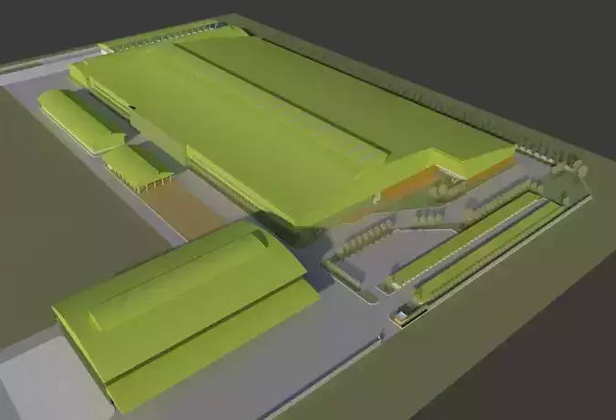 Factory layout -01 3D model