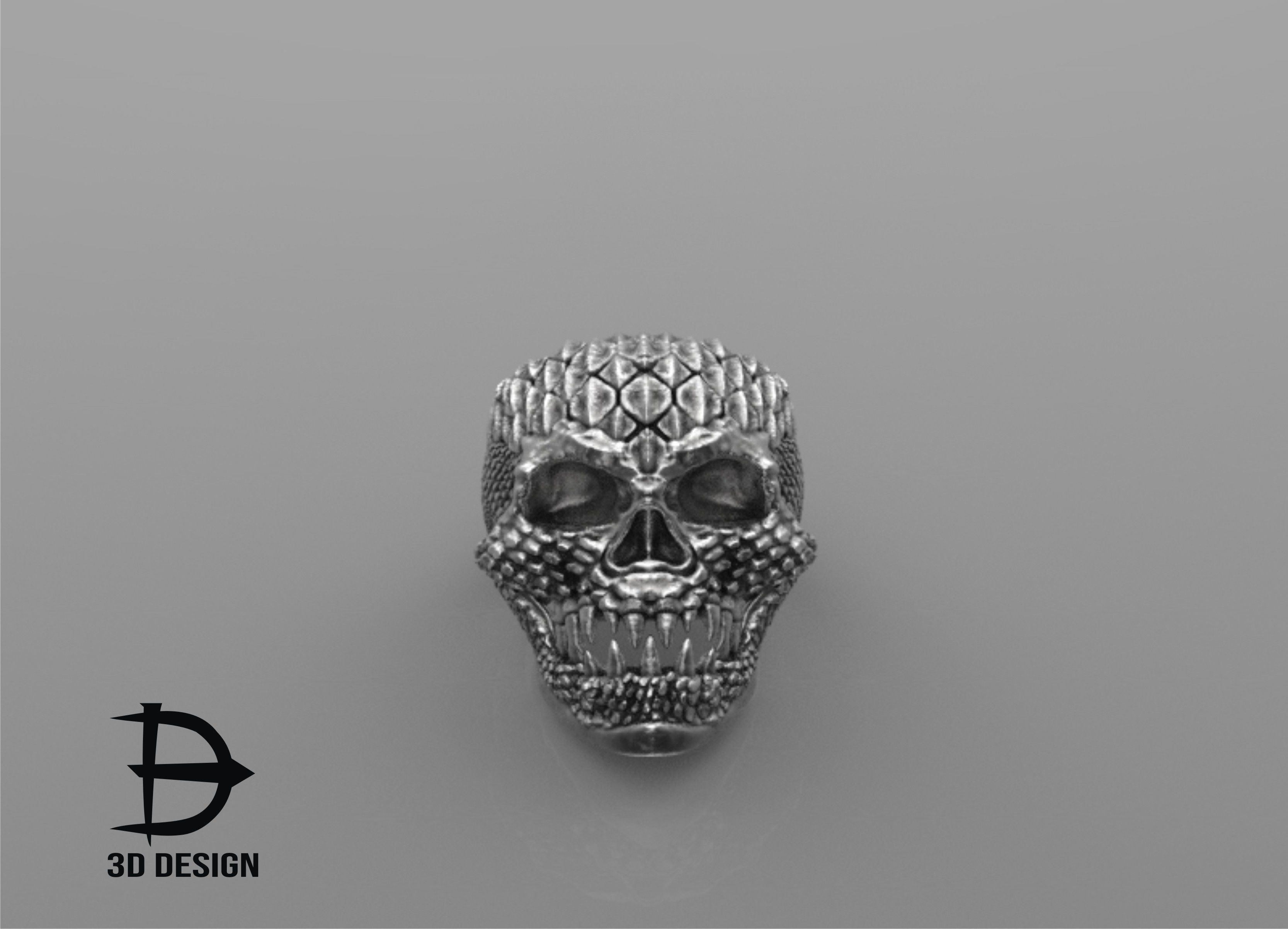 Reptile ring  3D print model_1
