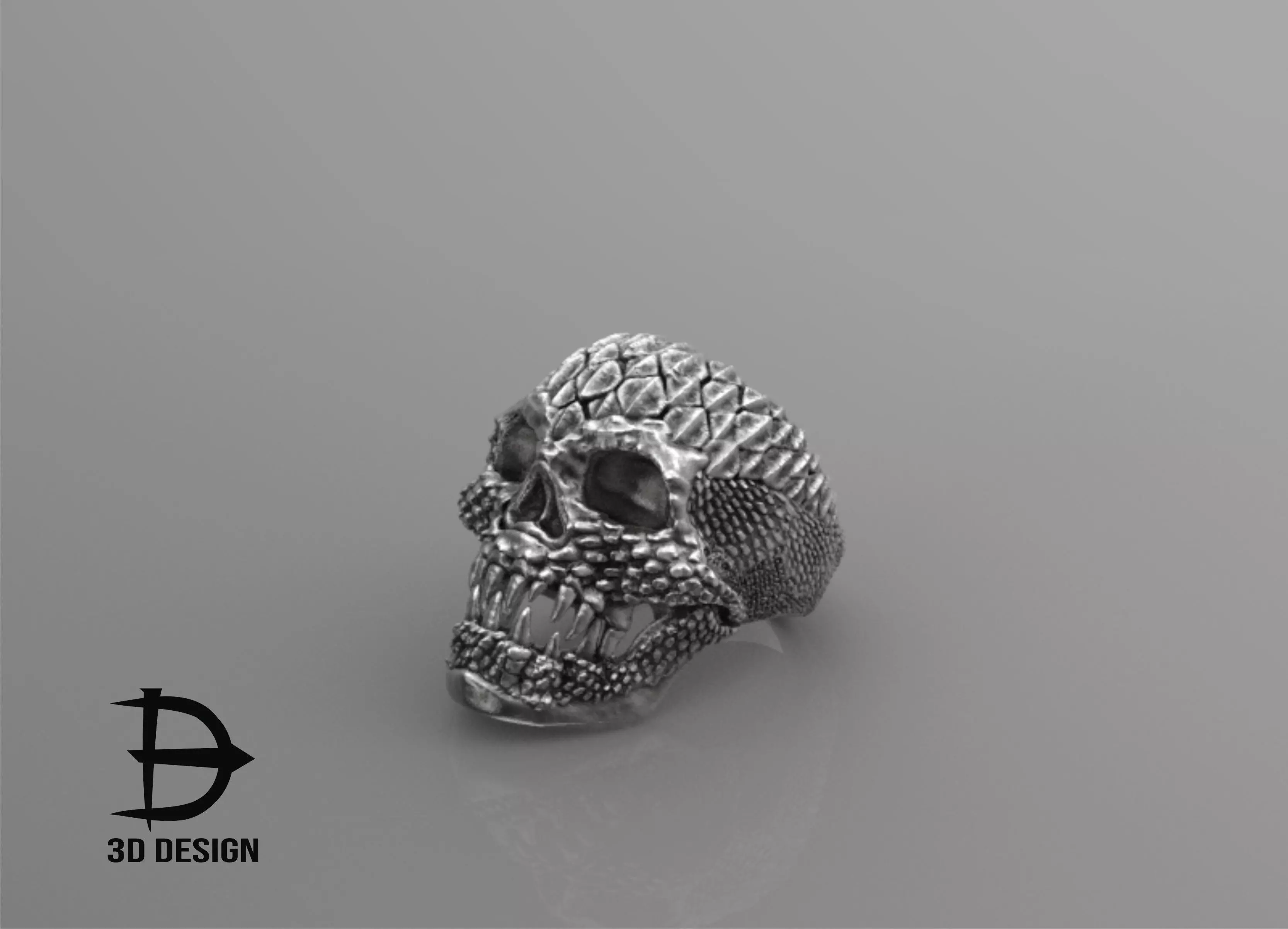 Reptile ring  3D print model_0