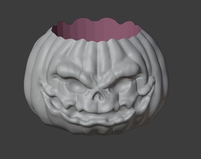 Pumpkin Jar 3D print model_4