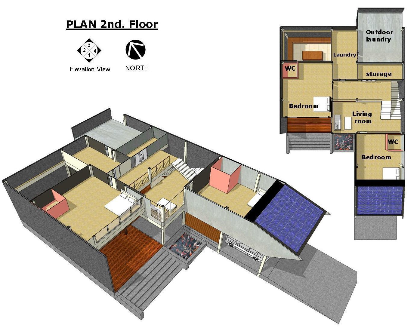 House with apartments around 3D model_7